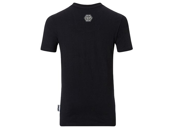 T-shirt Philipp Plein Monopoli Al Nera Cotone Nero - vista 2