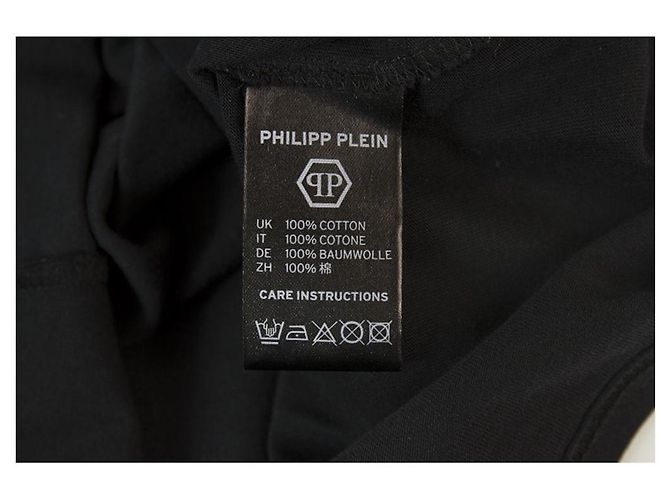 T-shirt Philipp Plein Monopoli Al Nera Cotone Nero - vista 5