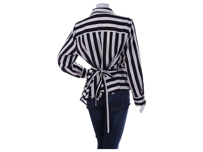 Blusa de rayas blancas y negras Vince Camuto Negro Blanco - vista 2
