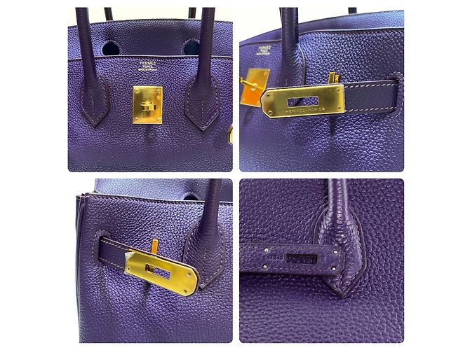 Hermès HERMES BIRKIN 30 Iris Togo GHW - vista 5
