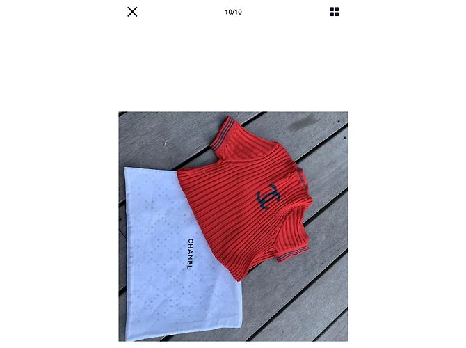 Camiseta Parade Chanel de seda roja - vista 2