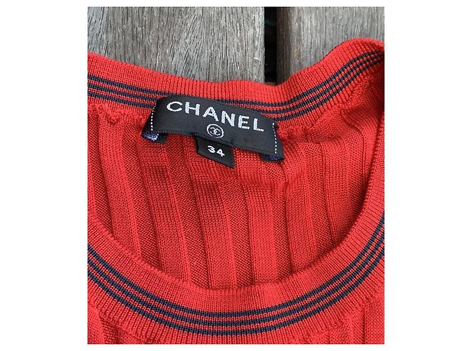 Camiseta Parade Chanel de seda roja - vista 6