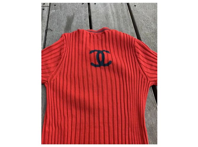 Camiseta Parade Chanel de seda roja - vista 8