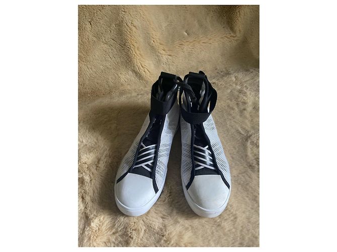 Yohji Yamamoto Y-3 scarpe da ginnastica alte Nero Bianco - vista 2