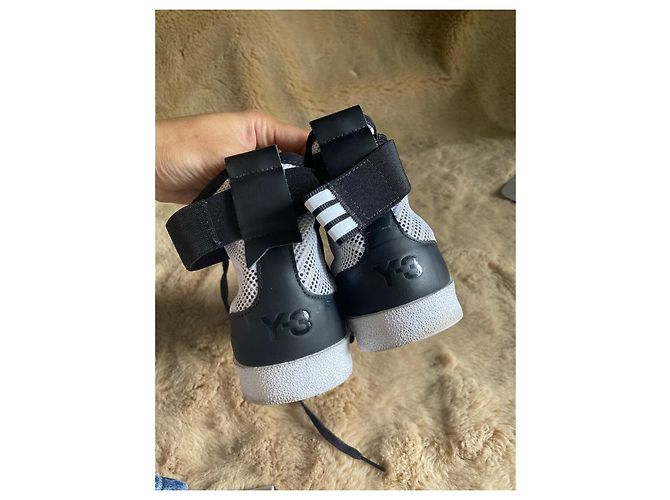 Yohji Yamamoto Y-3 scarpe da ginnastica alte Nero Bianco - vista 4