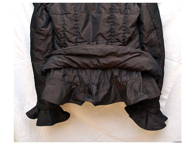 Moncler Pepper Grenoble chaqueta acolchada corta con volantes marrón Castaño - vista 5
