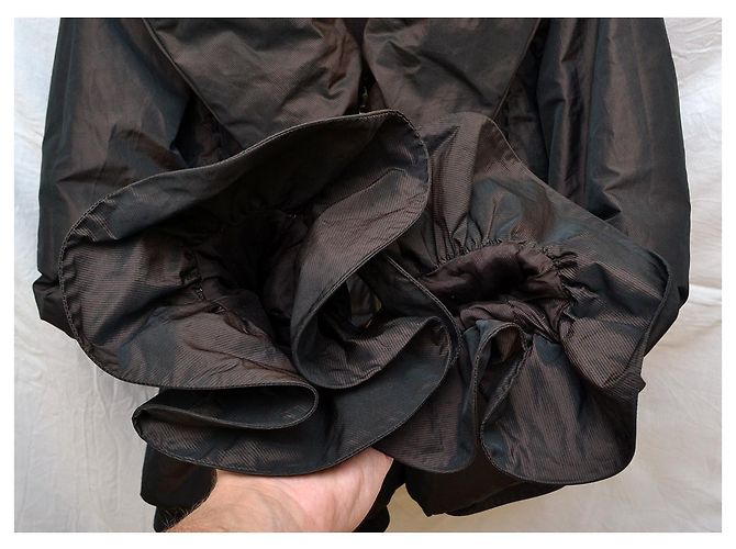 Moncler Pepper Grenoble chaqueta acolchada corta con volantes marrón Castaño - vista 7