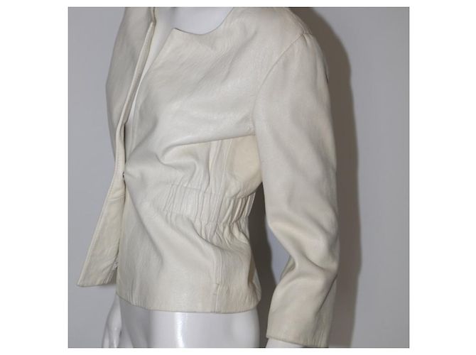 Theory Theorie Lidia L Lederjacke Weiß - Ansicht 4