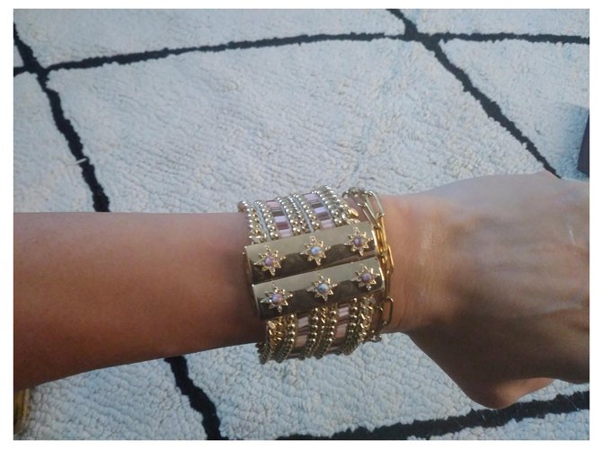 Bracciale Hipanema con perle rosa - vista 2