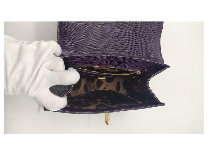 Borsa Monica di Dolce & Gabbana in pelle viola Porpora - vista 8