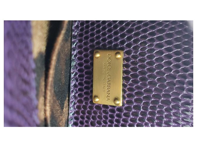 Borsa Monica di Dolce & Gabbana in pelle viola Porpora - vista 9