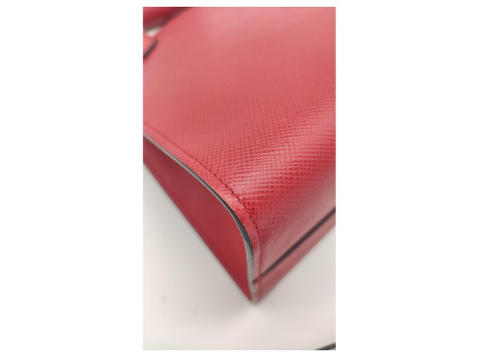 Borsa Prada in pelle Saffiano rossa Rosso - vista 6