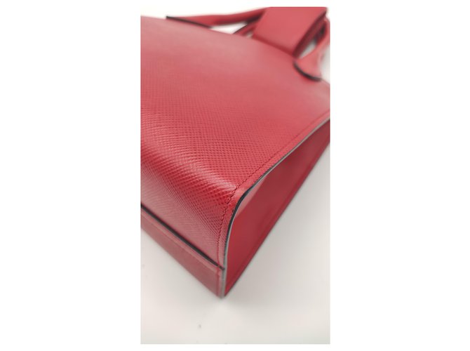 Borsa Prada in pelle Saffiano rossa Rosso - vista 7
