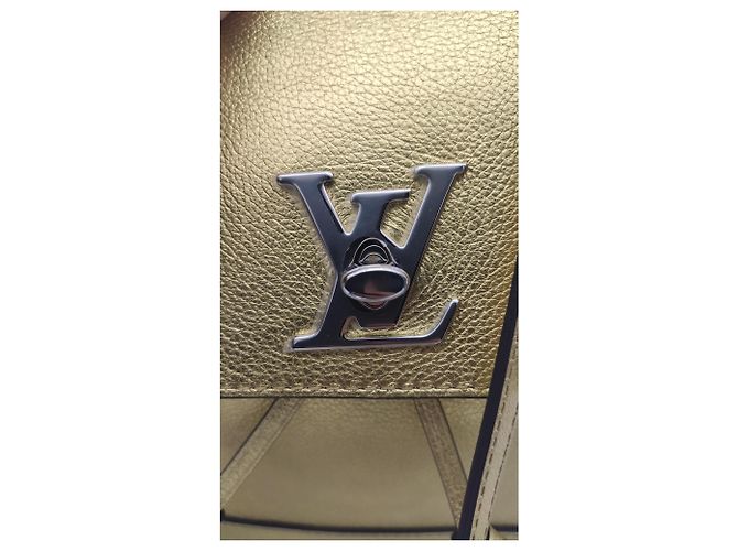 Lockit Borsa Louis Vuitton Lokme in pelle dorata D'oro - vista 8