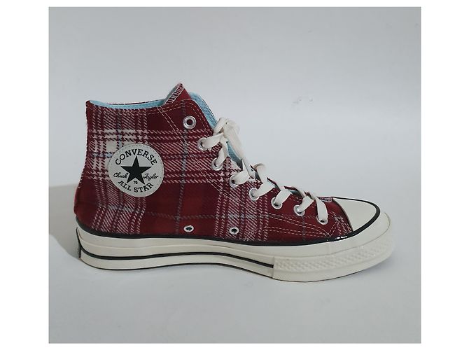 Sneakers alte Converse tartan rosse Rosso - vista 2