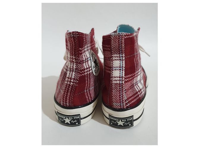 Sneakers alte Converse tartan rosse Rosso - vista 3