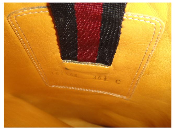 Gucci Monogramm Leder Reitstiefel Schwarz 37,5 - Ansicht 10
