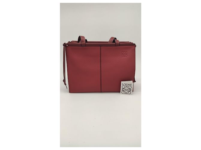 Borsa a cuscino Loewe in pelle melograno Bordò - vista 11