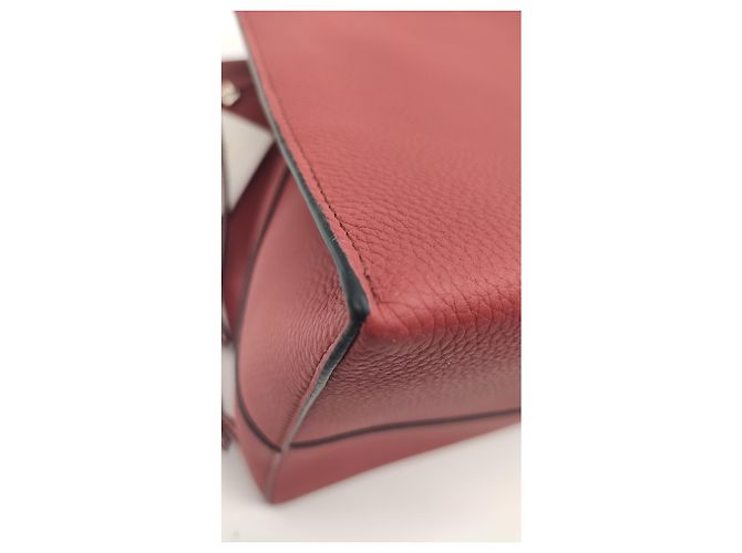 Borsa a cuscino Loewe in pelle melograno Bordò - vista 6
