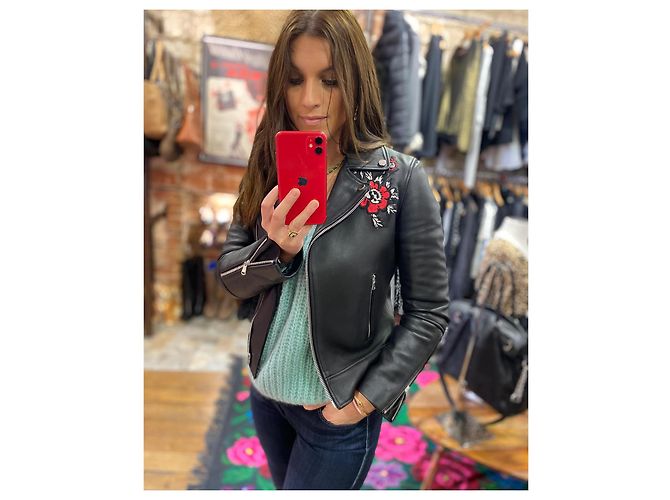 Zapa Perfecto Lederjacke Schwarz - Ansicht 2