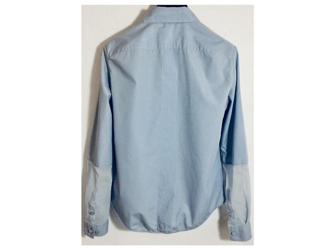 Acne Camicia in cotone azzurro Blu chiaro - vista 5