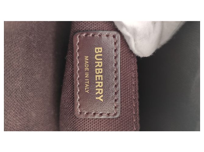 Camera bag Burberry in pelle monogram Marrone - vista 12