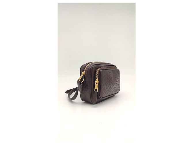 Camera bag Burberry in pelle monogram Marrone - vista 2