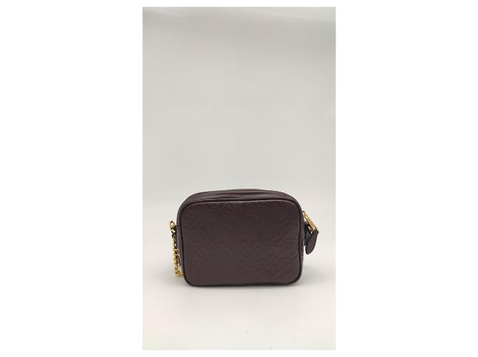 Camera bag Burberry in pelle monogram Marrone - vista 4