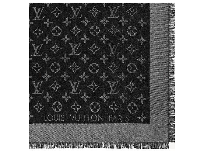 Louis Vuitton M75123  Scialle Monogram Shine Nero - vista 2