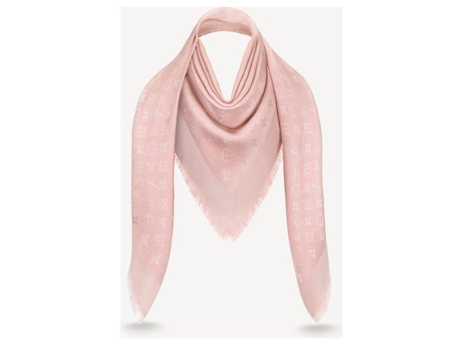 Louis Vuitton m70805 scialle monogram shine Rosa - vista 3