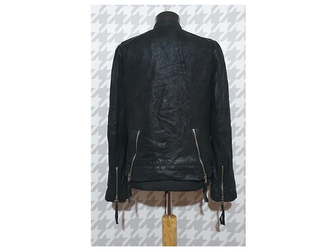 Marc by Marc Jacobs Lederjacke Schwarz Größe S - Ansicht 3