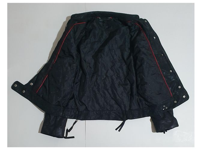 Marc by Marc Jacobs Lederjacke Schwarz Größe S - Ansicht 8