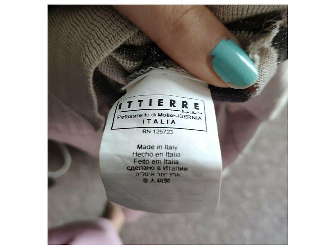 Ermanno Scervino Kleid gestreift Beige Grau - Ansicht 4