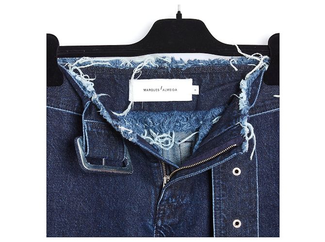 Vaqueros Marques Almeida Flare Crop Azules Algodón 40 - vista 3