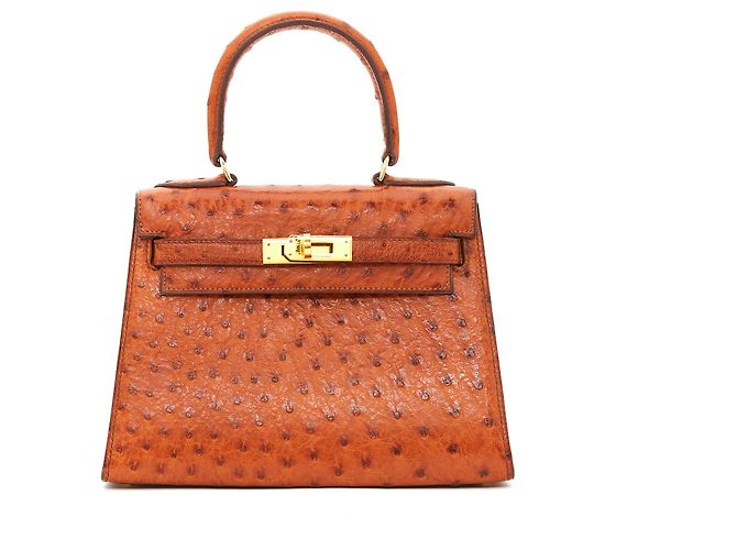 Hermès MINI KELLY 20 Goldstrauß Karamell - Ansicht 2