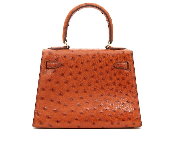 Hermès MINI KELLY 20 Goldstrauß Karamell - Ansicht 5
