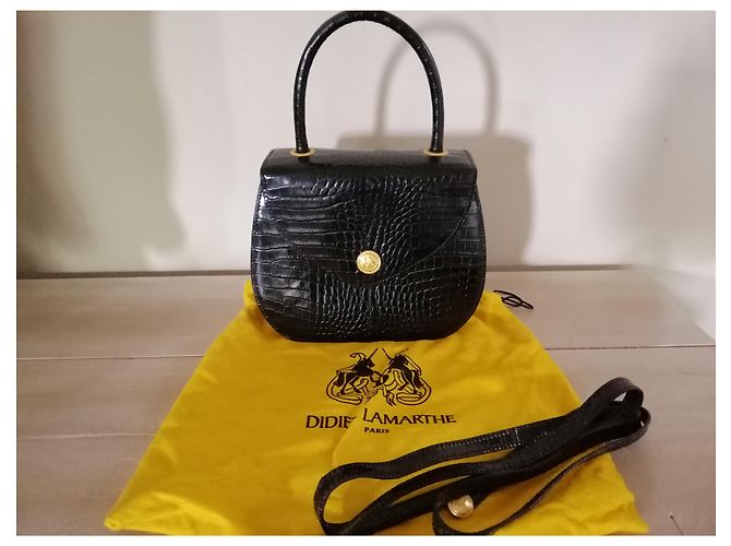 Autre Marque Borsa a mano Didier Lamarthe in pelle nera Nero - vista 6