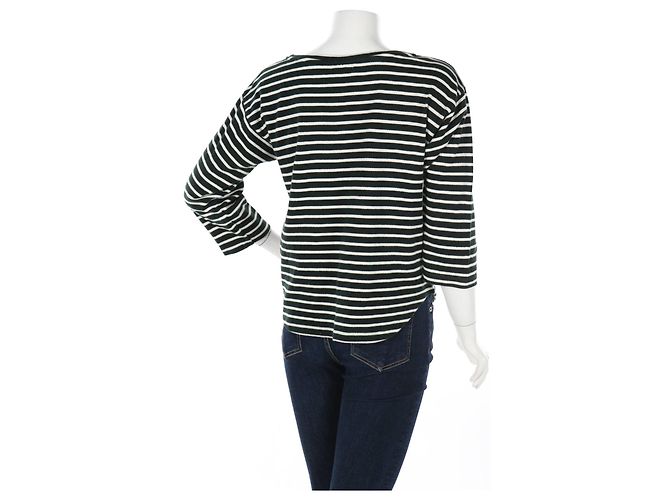 Blusa a righe Mads Norgaard Bianca e Verde in Cotone Taglia M Bianco - vista 5