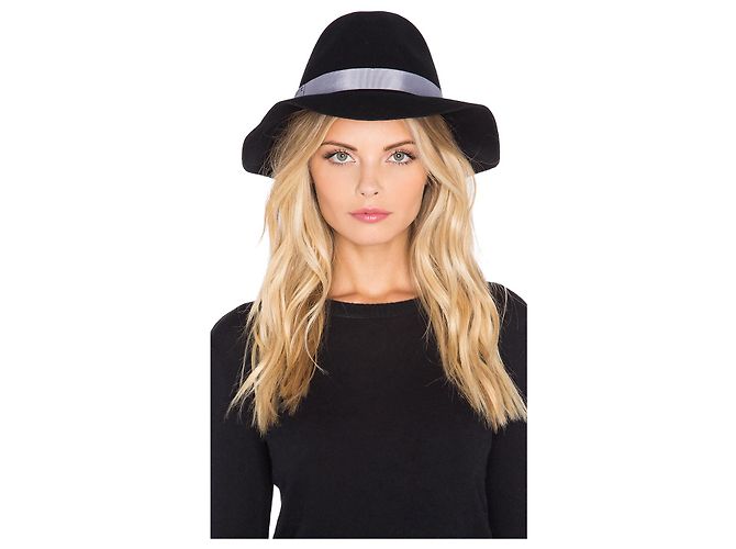 Cappello Panama Eugenia Kim Florence Nero Lana - vista 4