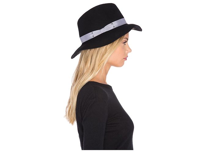 Cappello Panama Eugenia Kim Florence Nero Lana - vista 5