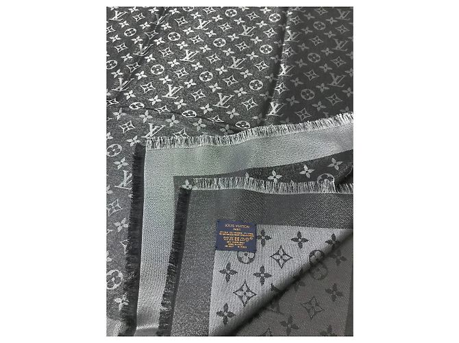 Scialle Louis Vuitton Shine nero - vista 3