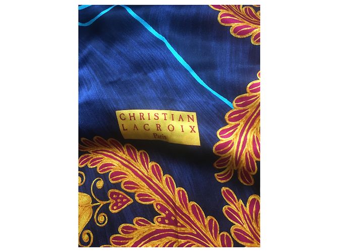 Sciarpa quadrata in seta multicolore Christian Lacroix 135x135 cm - vista 2