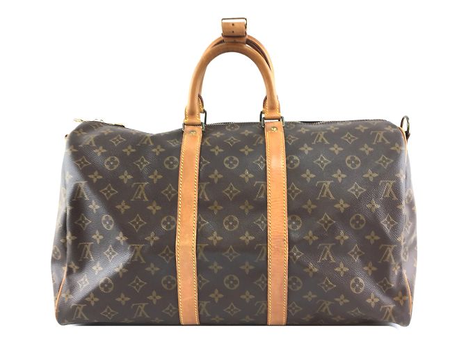 Louis Vuitton Keepall 45 Tela monogramma Bandouliere Marrone - vista 2