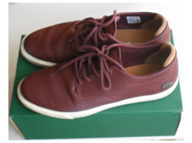 Scarpa Lacoste in vera pelle Bordò - vista 3