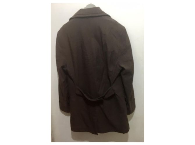 Dries Van Noten Gabardina corta de lona Castaño - vista 2