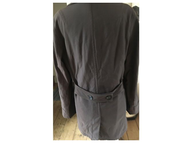 Dries Van Noten Gabardina corta de lona Castaño - vista 4