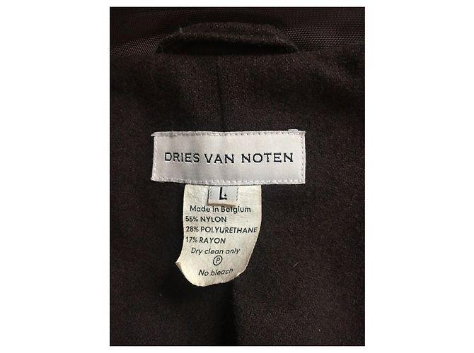 Dries Van Noten Gabardina corta de lona Castaño - vista 5