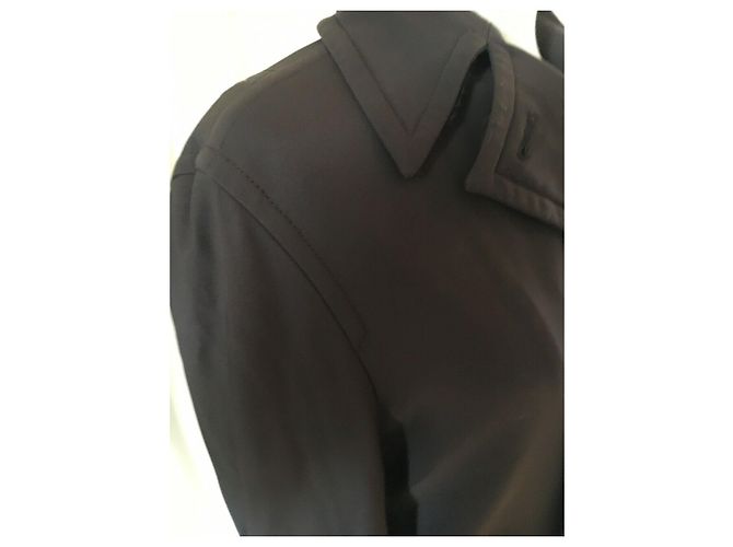 Dries Van Noten Gabardina corta de lona Castaño - vista 8