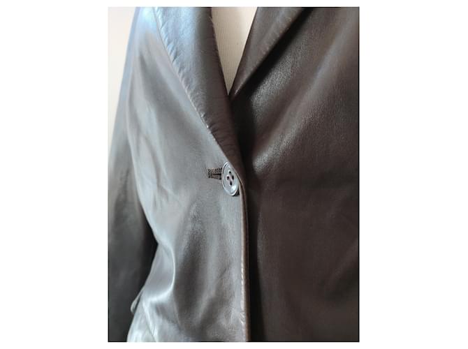 Max Mara Lederjacke Schokolade - Ansicht 10