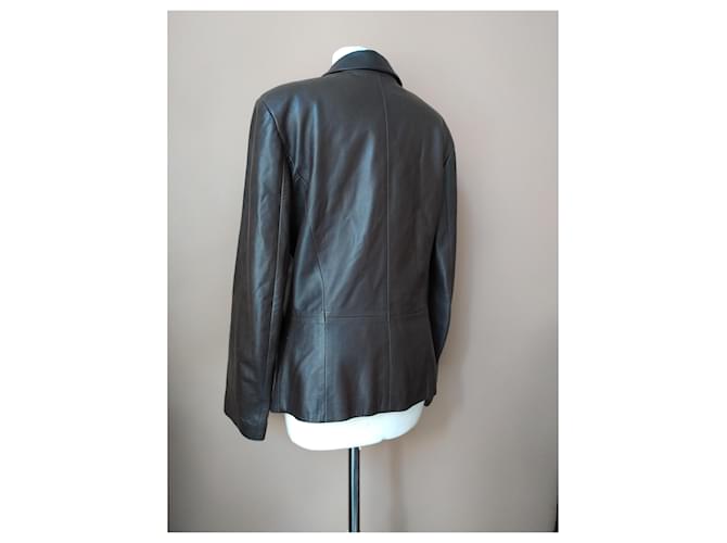 Max Mara Lederjacke Schokolade - Ansicht 13